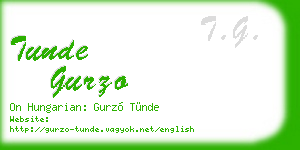 tunde gurzo business card